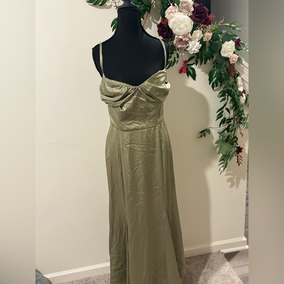 Reformation Sage Green Midi Dress - Picture 5 of 8